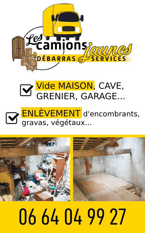 Les camions Jaunes Débarras Bourges 2022